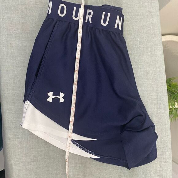 Under Armour | Navy Blue and White Track Shorts - Picture 11 of 15